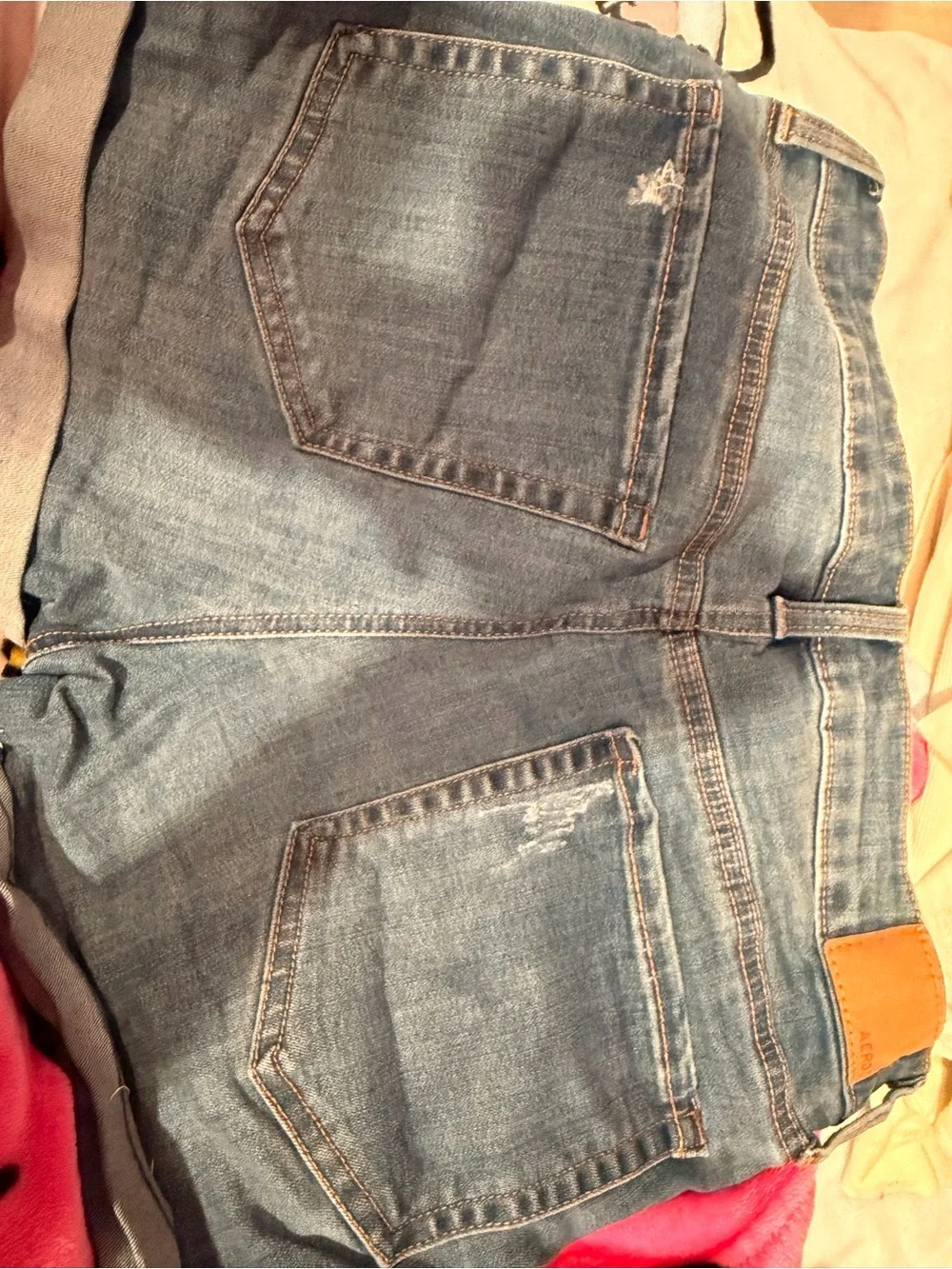 Aeropostale Light Blue Distressed Denim Shorts